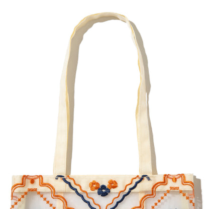 Casselini Tulle Embroidery Tote キャセリーニ チュール刺繍トート 254-111505【レディース チュール素材 透け感 26SS】