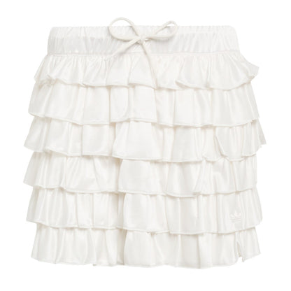 adidas originals LACE RUFFLE MINI SKIRT アディダスオリジナルス レース フリル ミニスカート DP791【レディース ミニスカート レーススカート フリルデザイン ピケ生地 26SS】