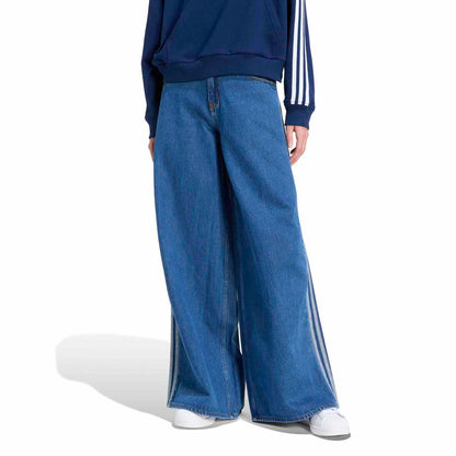 adidas originals Firebird Adenium Track Pants Denim アディダスオリジナルス ファイヤーバード アディレニウム トラックパンツ デニム H1457【レディース トラックパンツ ストリート ミッドライズ レギュラーフィット 耐久性 26SS】