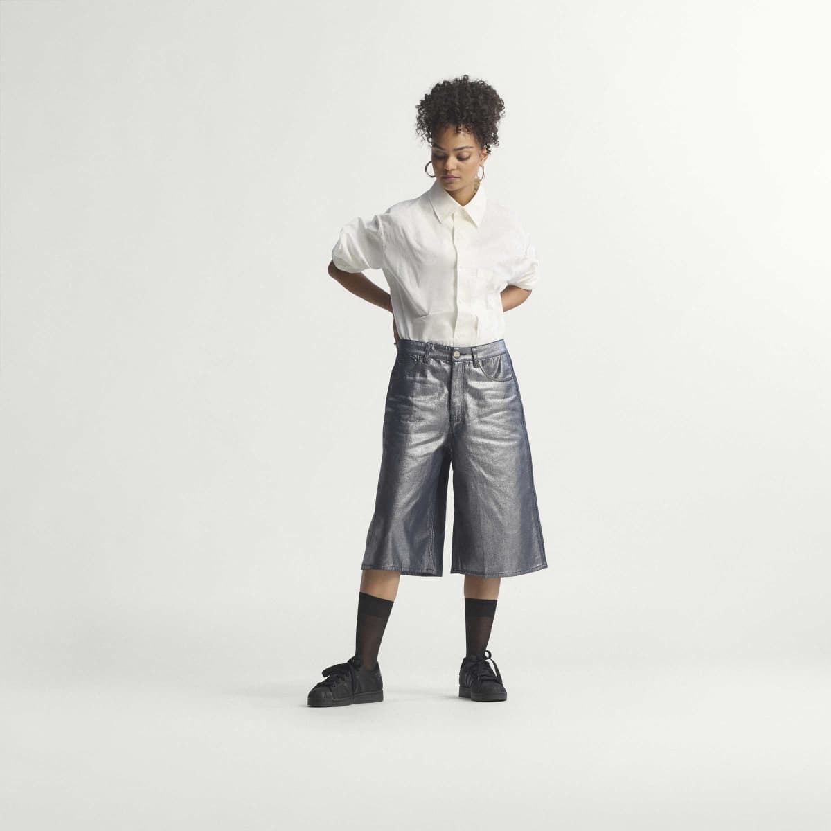 adidas originals FIREBIRD JORTS DENIM アディダスオリジナルス ファイアーバード ジョーツ デニム KD2930【レディース デニム ショートパンツ レギュラーフィット ウーブン素材 26SS】