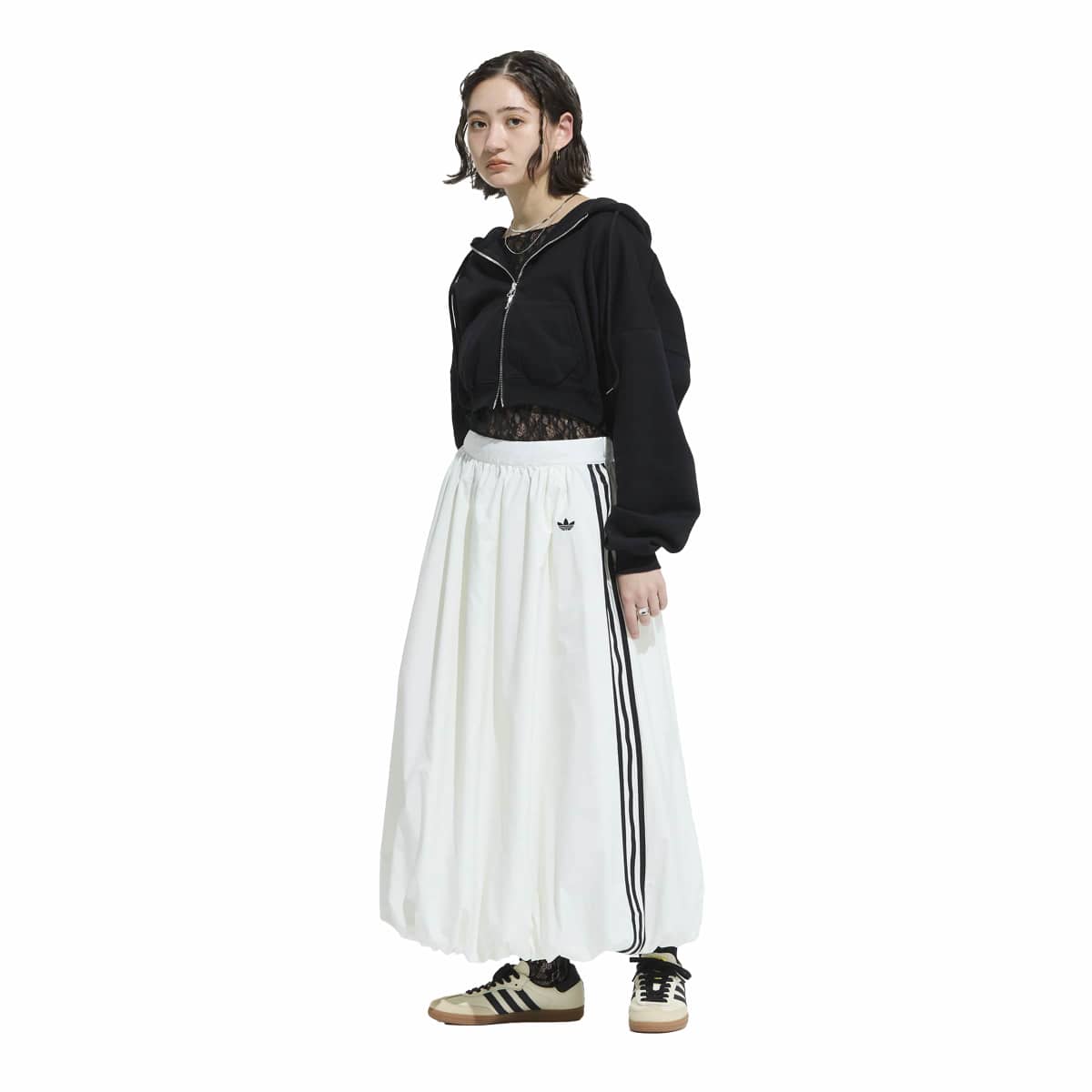 adidas originals BALLOON LONG SKIRT アディダスオリジナルス バルーン ロング スカート KE3441【レディース バルーンスカート オーバーサイズ カジュアル ストリート プレーンウィーブ 26SS】