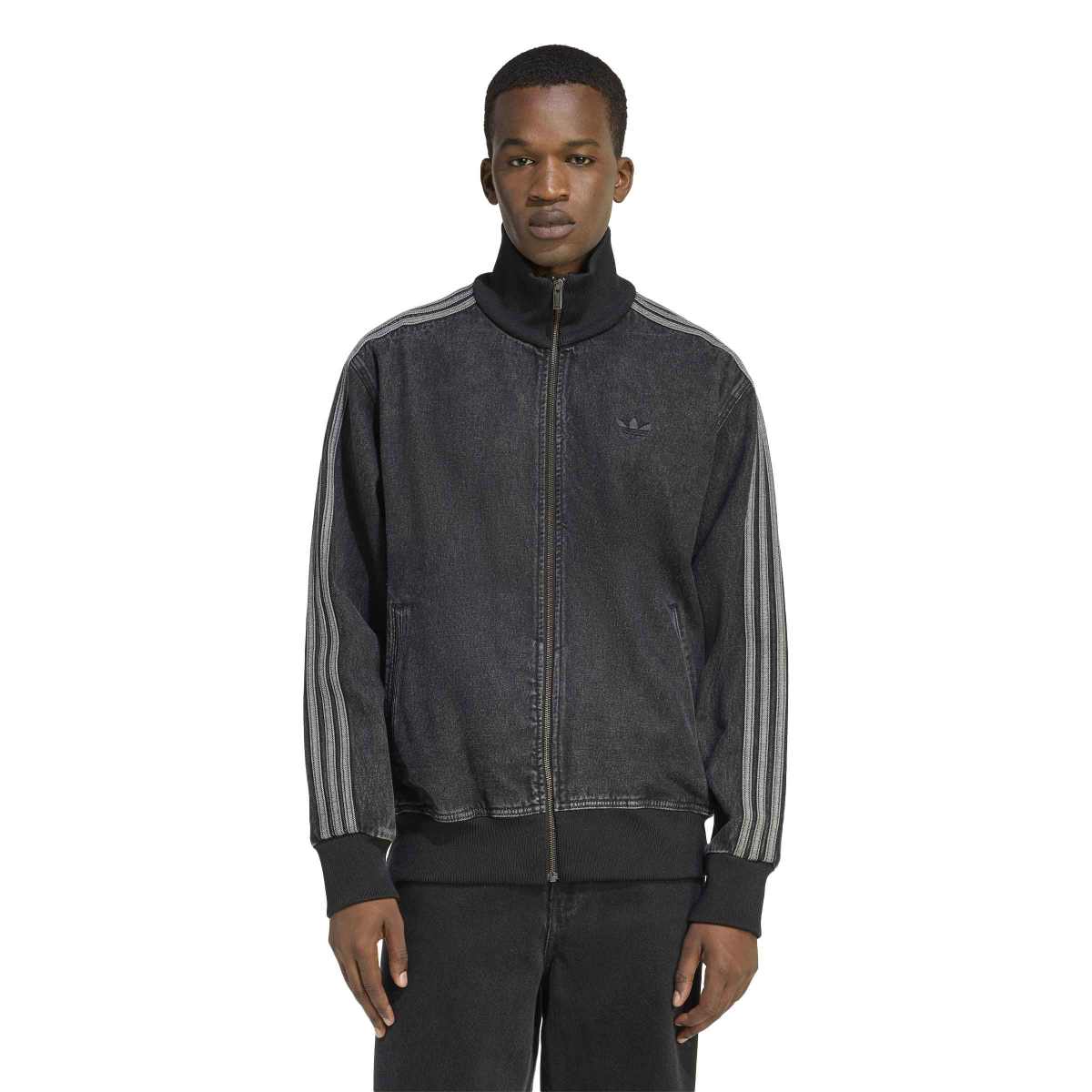adidas originals Adicolor Denim Firebird Track Top アディダスオリジナルス アディカラー デニム フファイヤーバード トラックトップ KD1516【メンズ デニム トラックトップ ルーズフィット フルジップ 機能性 26SS】