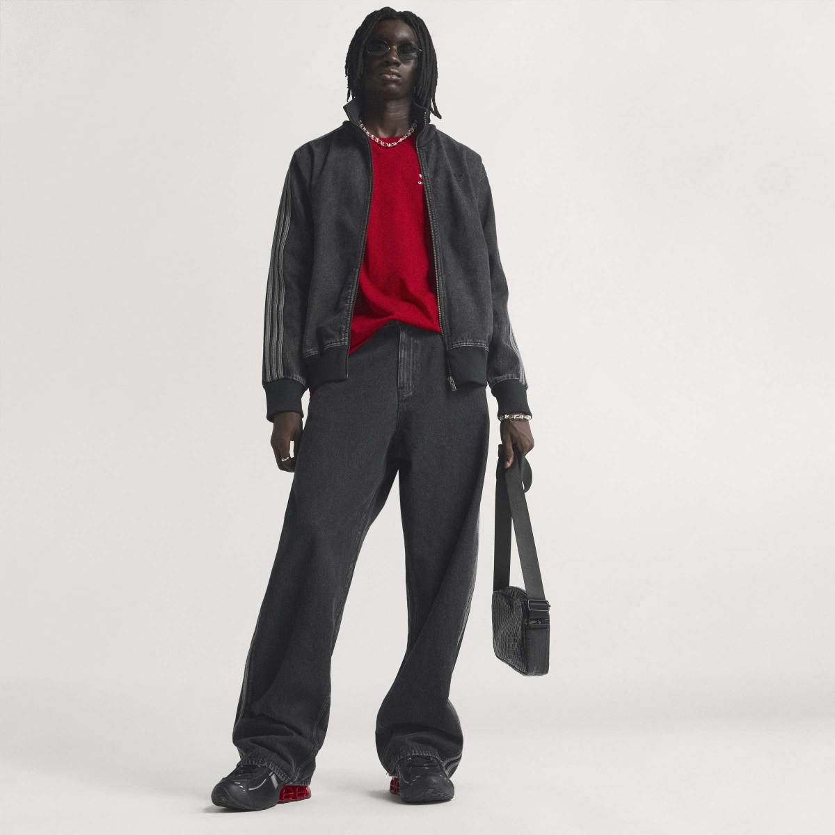 adidas originals Adicolor Denim Firebird Track Top アディダスオリジナルス アディカラー デニム フファイヤーバード トラックトップ KD1516【メンズ デニム トラックトップ ルーズフィット フルジップ 機能性 26SS】