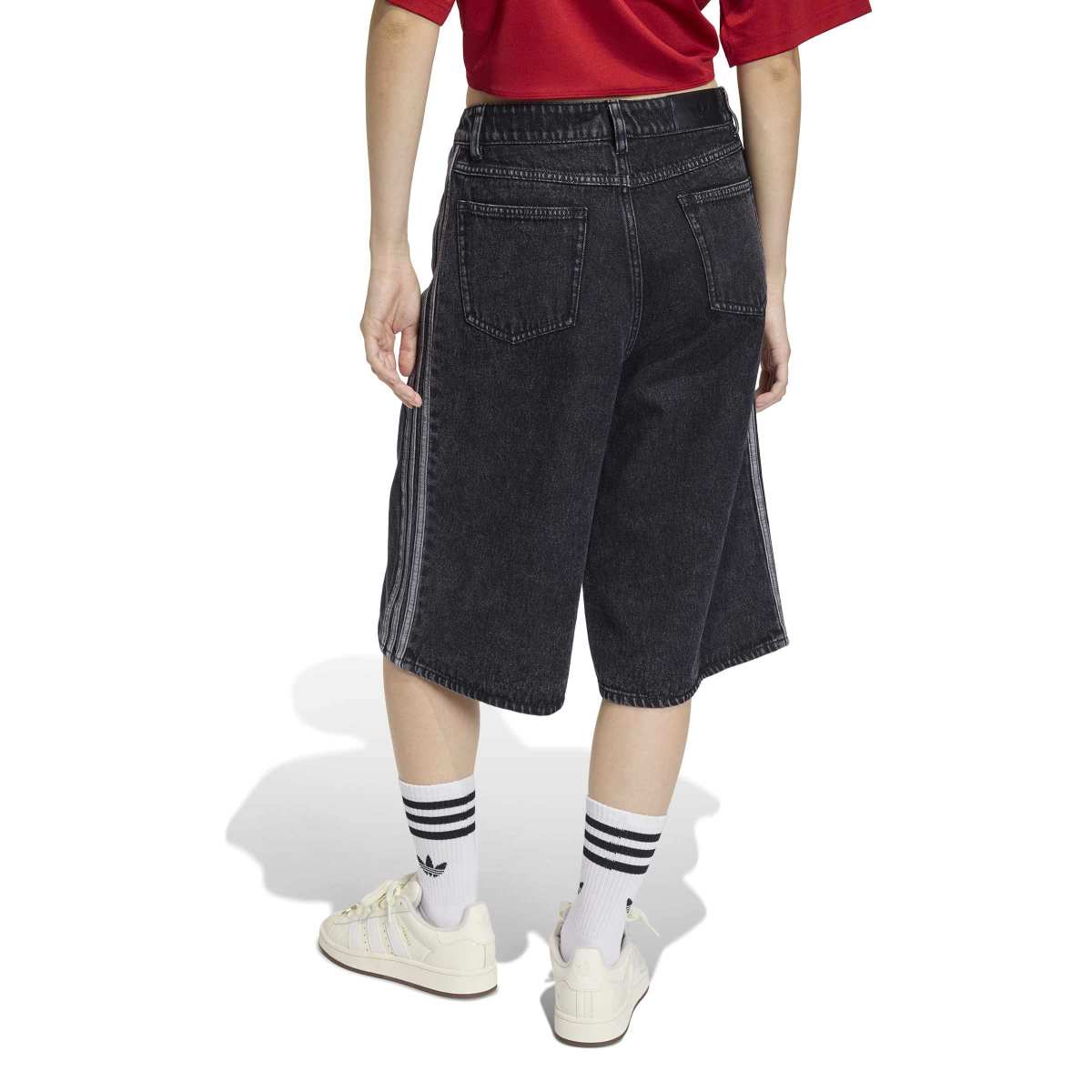 adidas originals Firebird Jorts Denim アディダスオリジナルス ファイアバード ジョーツ デニム KD2916【レディース オーバーサイズ ストリート ジーンズショーツ リラックススタイル 耐久性 26SS】