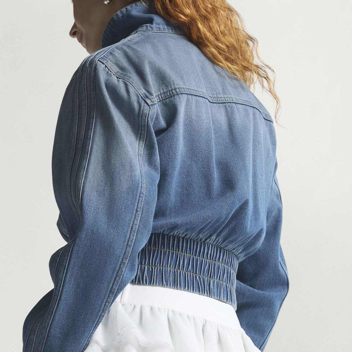 adidas originals Denim Track Top アディダスオリジナルス デニム トラックトップ KE1072【レディース デニム トラックトップ フィット感 ハイネック ボタン留め 耐久性 26SS】