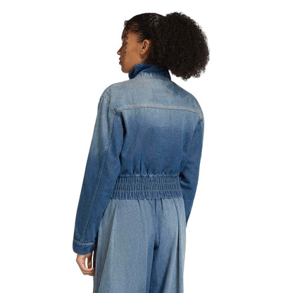 adidas originals Denim Track Top アディダスオリジナルス デニム トラックトップ KE1072【レディース デニム トラックトップ フィット感 ハイネック ボタン留め 耐久性 26SS】