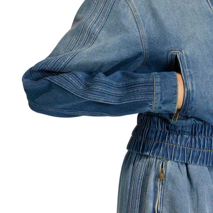 adidas originals Denim Track Top アディダスオリジナルス デニム トラックトップ KE1072【レディース デニム トラックトップ フィット感 ハイネック ボタン留め 耐久性 26SS】