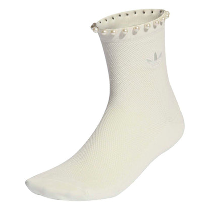 adidas originals PEARLS CREW SOCKS 1 PAIR アディダスオリジナルス パールズ クルーソックス 1足 KD8378【レディース クルーソックス パール付き アクセント カジュアル 26SS】