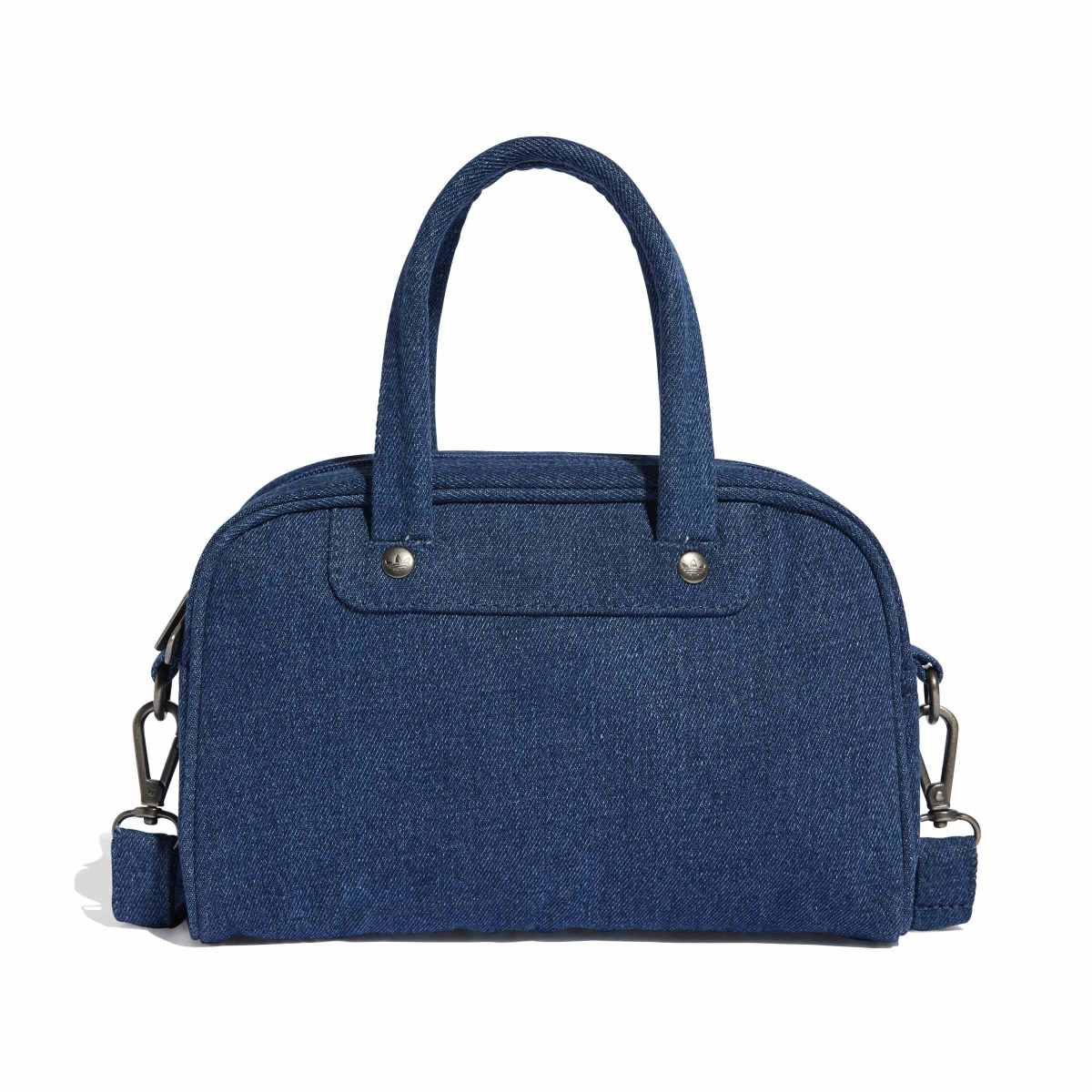 adidas originals ADICOLOR MINI BOWLING BAG DENIM アディダスオリジナルス アディカラー ミニ ボウリング バッグ デニム KD7897【レディース ミニバッグ ボウリングバッグ デニム コンパクト収納 ジップ 26SS】
