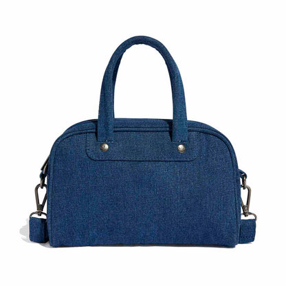 adidas originals ADICOLOR MINI BOWLING BAG DENIM アディダスオリジナルス アディカラー ミニ ボウリング バッグ デニム KD7897【レディース ミニバッグ ボウリングバッグ デニム コンパクト収納 ジップ 26SS】