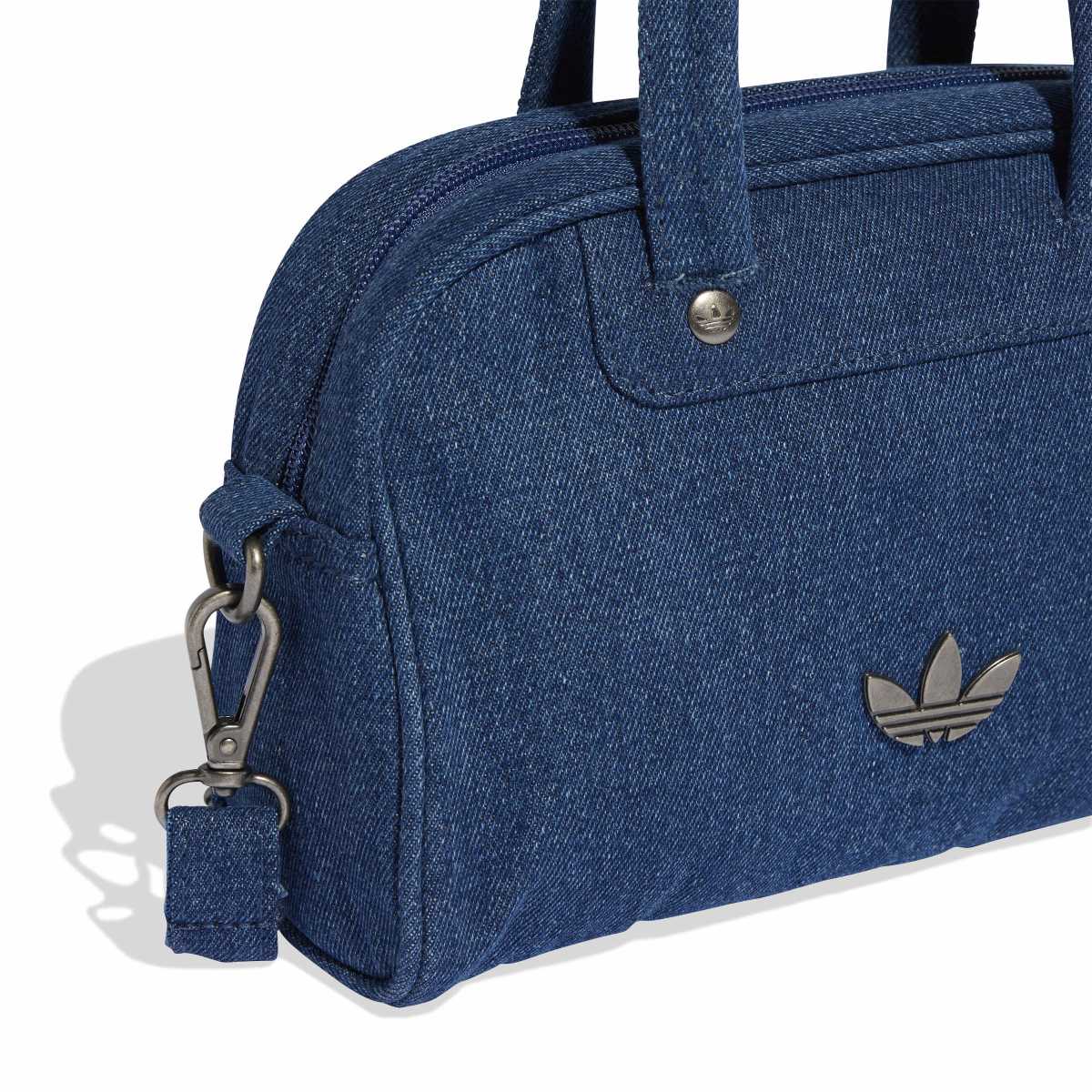 adidas originals ADICOLOR MINI BOWLING BAG DENIM アディダスオリジナルス アディカラー ミニ ボウリング バッグ デニム KD7897【レディース ミニバッグ ボウリングバッグ デニム コンパクト収納 ジップ 26SS】