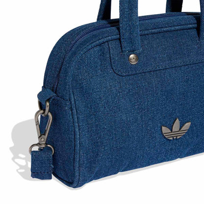 adidas originals ADICOLOR MINI BOWLING BAG DENIM アディダスオリジナルス アディカラー ミニ ボウリング バッグ デニム KD7897【レディース ミニバッグ ボウリングバッグ デニム コンパクト収納 ジップ 26SS】