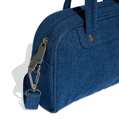 adidas originals ADICOLOR MINI BOWLING BAG DENIM アディダスオリジナルス アディカラー ミニ ボウリング バッグ デニム KD7897【レディース ミニバッグ ボウリングバッグ デニム コンパクト収納 ジップ 26SS】