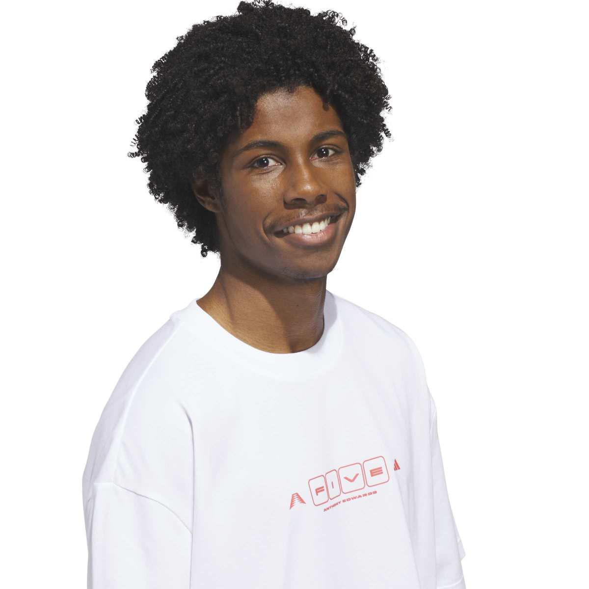 ADIDAS ANTHONY EDWARDS WORLD OF FIVE SHORT-SLEEVE TEE KF8975