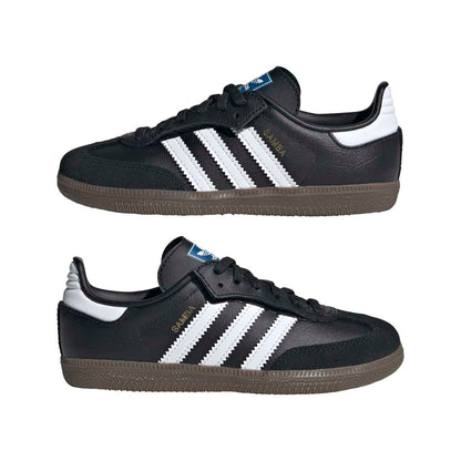 adidas originals Samba OG Comfort Closure Elastic Lace Kids アディダスオリジナルス サンバ OG コンフォート クローズ エラスティック レース キッズ JQ6390【メンズ キッズ レザー ラバーソール 伸縮性 26SS】