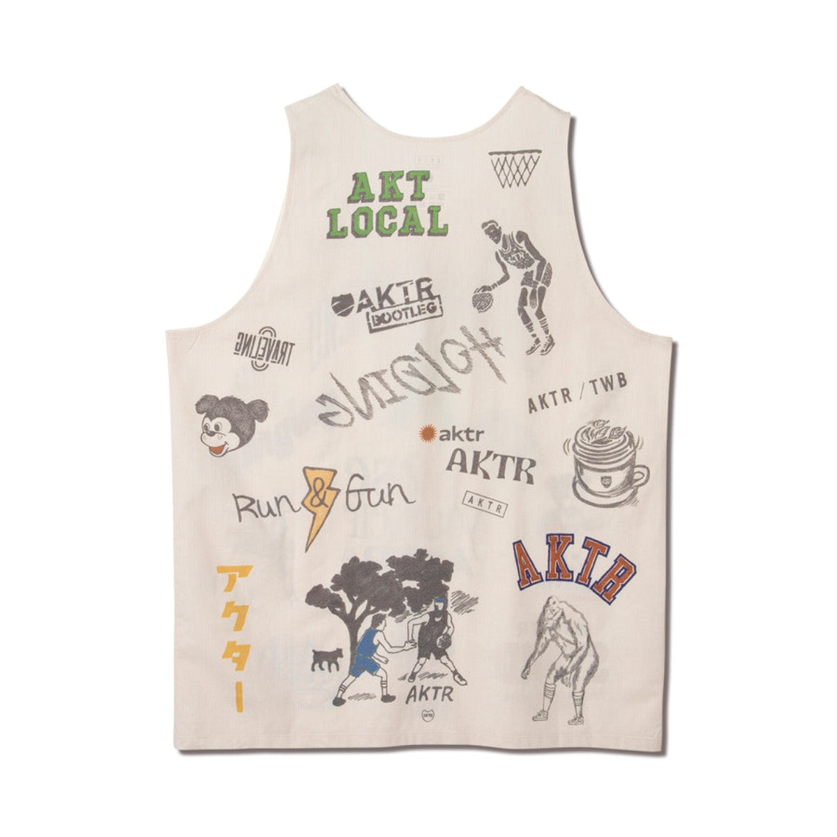 AKTR MEMORIAL TANK アクター メモリアルタンク 126-001001【メンズ バスケットボール タンクトップ スポーツウェア 吸湿速乾 トレーニングウェア 26SS】