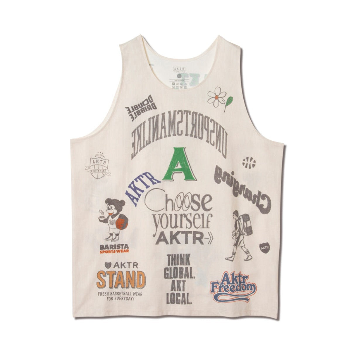AKTR MEMORIAL TANK アクター メモリアルタンク 126-001001【メンズ バスケットボール タンクトップ スポーツウェア 吸湿速乾 トレーニングウェア 26SS】