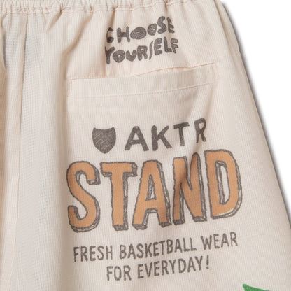 AKTR MEMORIAL 5.5-INCH SHRT WD PNTS アクター メモリアル 5.5インチ ショート ウッド パンツ 126-002002【メンズ バスケットボール ショーツ スポーツショーツ トレーニングパンツ 吸汗速乾 26SS】