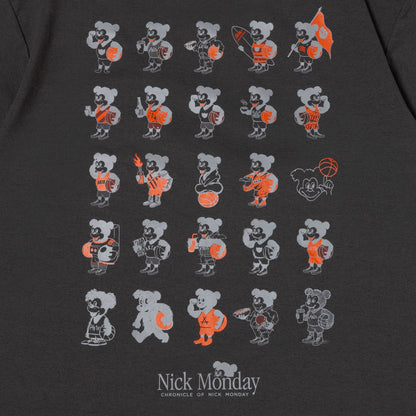 AKTR NICK CHRONICLE SPORTS TEE アクター ニック・クロニクル スポーツTシャツ 126-004005【メンズ バスケットボール Tシャツ スポーツTシャツ トレーニングウェア 吸汗速乾 半袖Tシャツ 26SS】