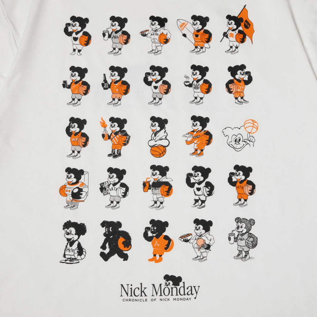 AKTR NICK CHRONICLE SPORTS TEE アクター ニック・クロニクル スポーツTシャツ 126-004005【メンズ バスケットボール Tシャツ スポーツTシャツ トレーニングウェア 吸汗速乾 半袖Tシャツ 26SS】