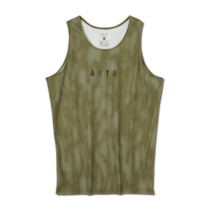 AKTR MELT CAMO TANK アクター メルト カモ タンク 126-025001【メンズ タンクトップ スポーツウェア メッシュ素材 軽量 通気性 カモフラージュ 26SS】