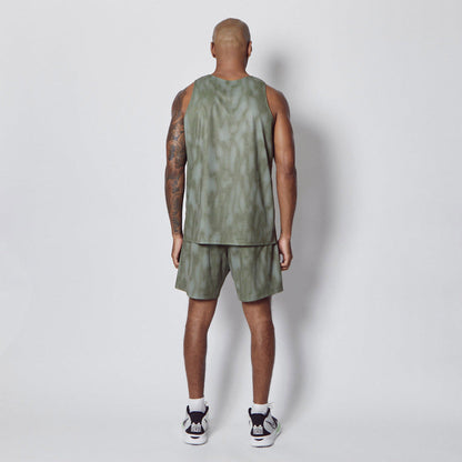AKTR MELT CAMO TANK アクター メルト カモ タンク 126-025001【メンズ タンクトップ スポーツウェア メッシュ素材 軽量 通気性 カモフラージュ 26SS】
