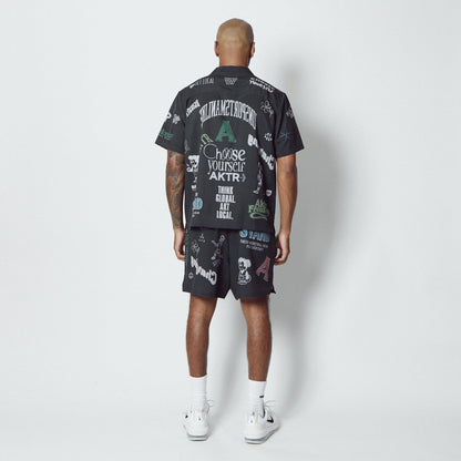 AKTR MEMORIAL SHIRT アクター メモリアルシャツ 126-036010【メンズ 半袖シャツ オープンカラーシャツ メンズカジュアルシャツ 26SS】