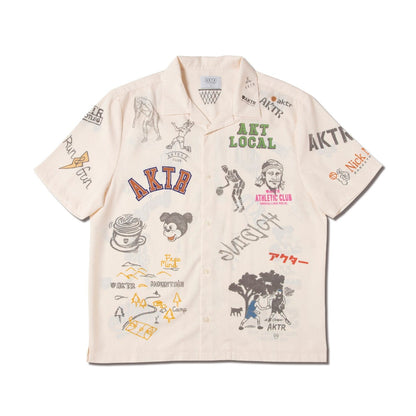 AKTR MEMORIAL SHIRT アクター メモリアルシャツ 126-036010【メンズ 半袖シャツ オープンカラーシャツ メンズカジュアルシャツ 26SS】
