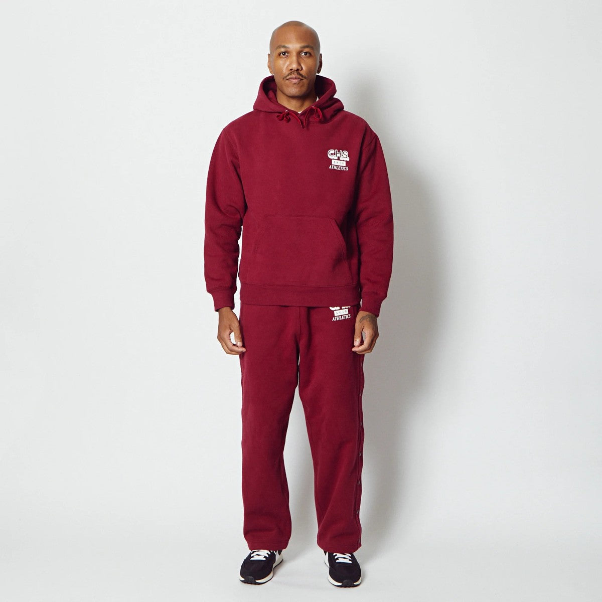 AKTR C.H.S. SIDE OPEN SWEAT PANTS アクター C.H.S. サイドオープン スウェットパンツ 225-104020【メンズ スウェットパンツ サイドボタン 裏起毛 快適シルエット セットアップ可 26SS】