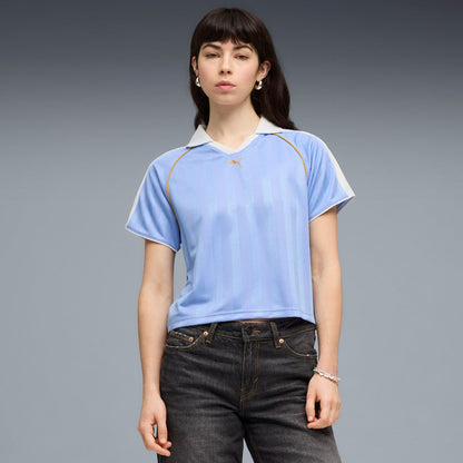PUMA WNS 7 RELAXED FOOTBALL SHORT SLEEVE TEE プーマ ウィメンズ T7 リラックスド フットボール 半袖 Tシャツ 633973【レディース トラックジャケット メンズ 半袖 トラックトップ 26SS】