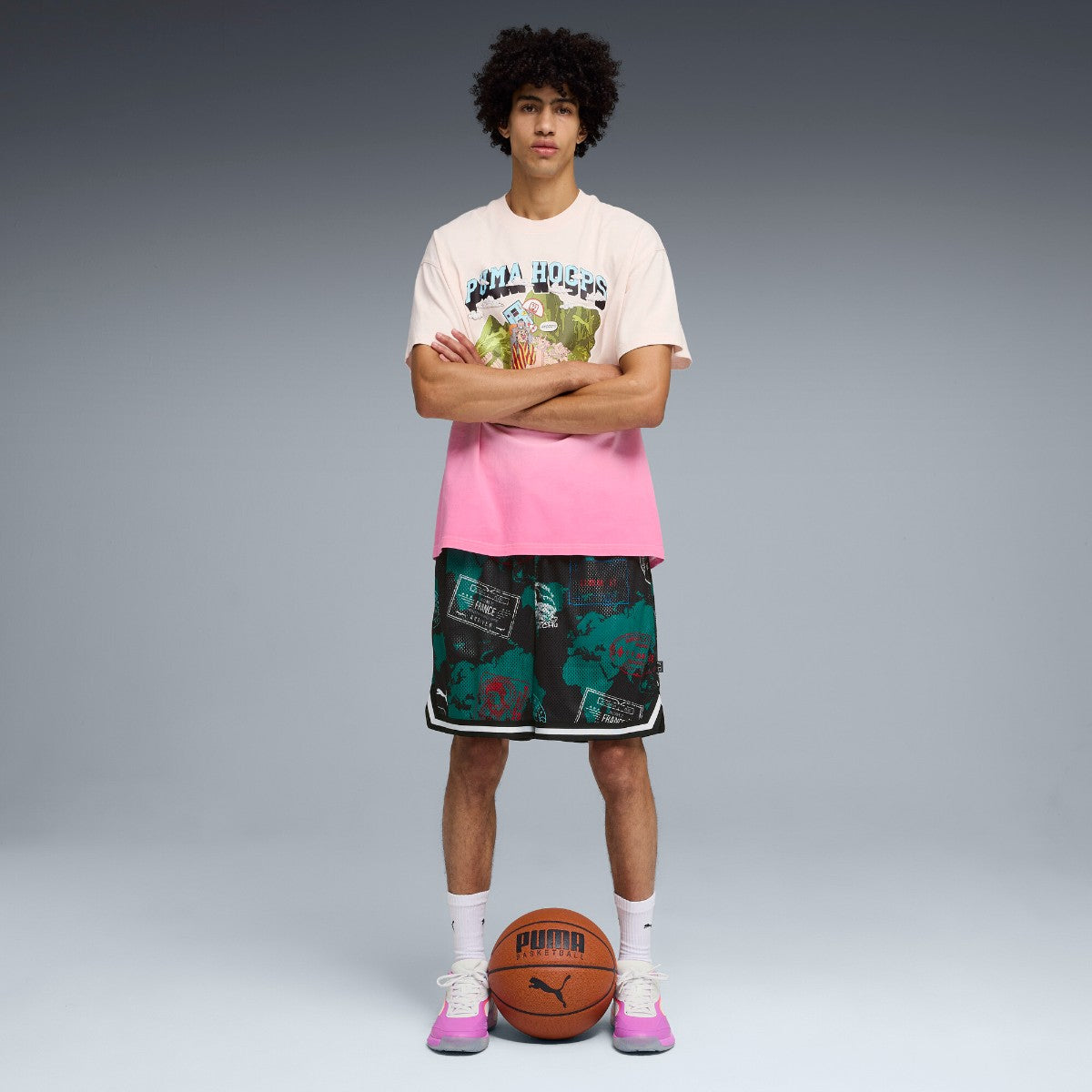 PUMA THE ATW DYLAN S/S T-SHIRT II プーマ ATW DYLAN 半袖Tシャツ II 634614-01【メンズ 半袖 バスケットボールTシャツ 26SS】