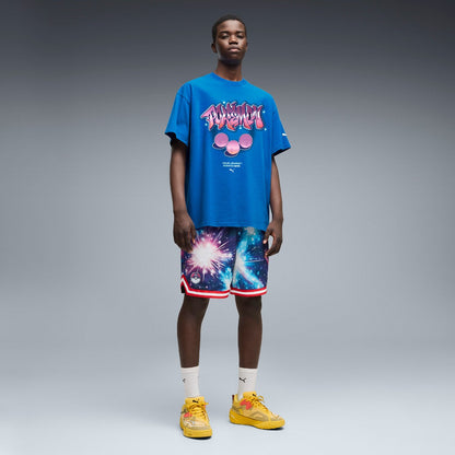 PUMA POKEMON X HOOPS TEE I プーマ ポケモン × フープス ティー ワン 635655【メンズ 半袖トップス カジュアルウェア オーバーサイズ コットン素材 26SS】