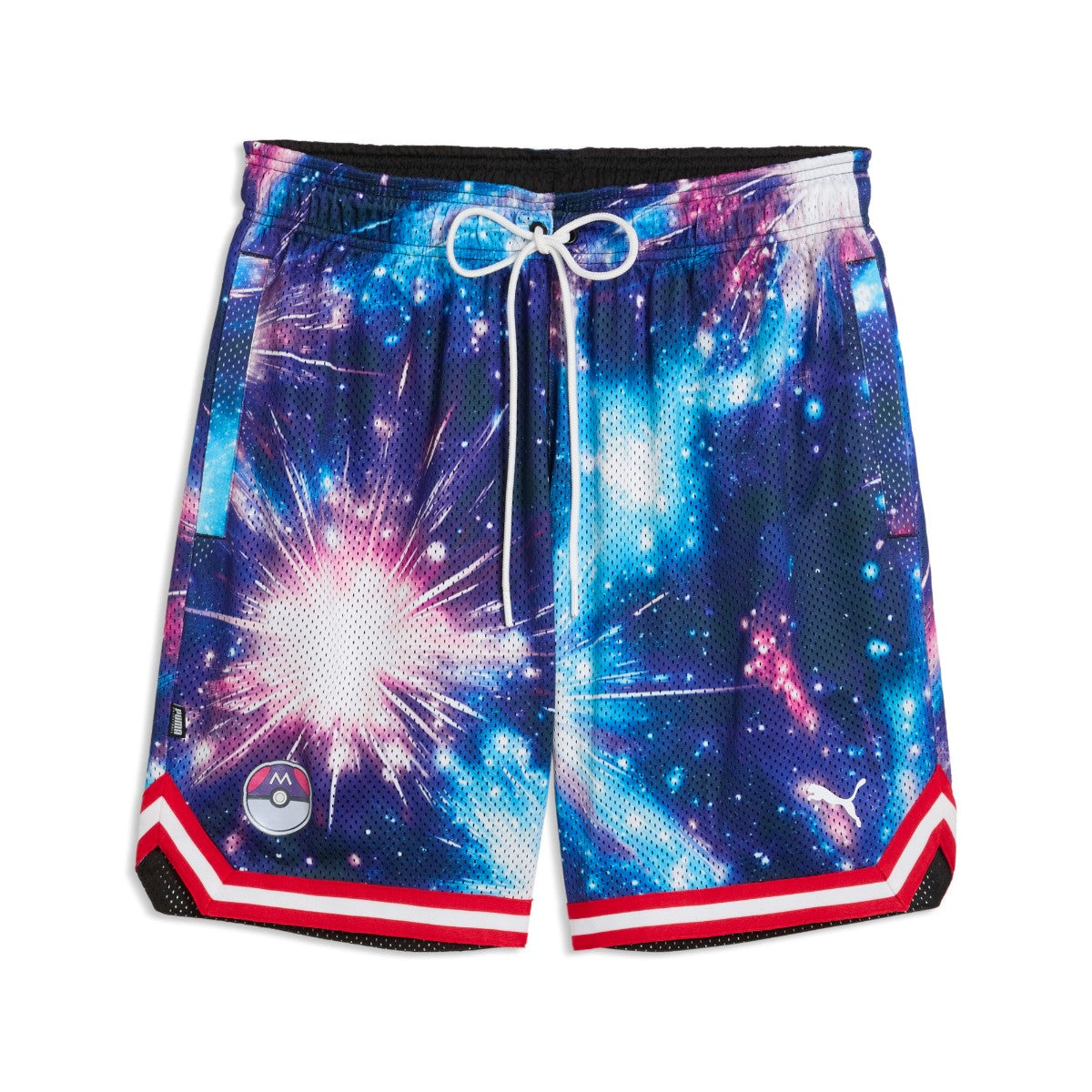 PUMA POKEMON X HOOPS MEWTWO SHORTS プーマ ポケモン × フープス ミュウツー ショーツ 635661【メンズ バスケットボールショーツ メンズショーツ カジュアルショーツ メッシュ素材 26SS】