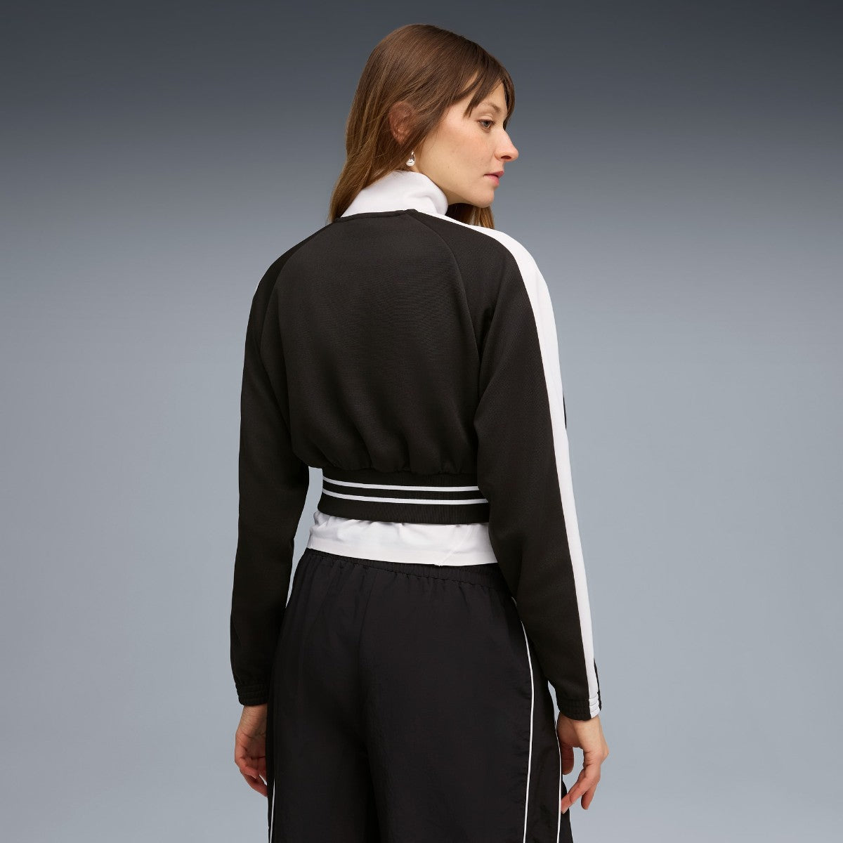 PUMA T7 PIQUE RELAXED CROPPED TRACK JACKET プーマ T7 ピケ リラックスド クロップド トラックジャケット 636779【レディース トラックジャケット メンズ スポーツジャケット ストリートジャケット 26SS】