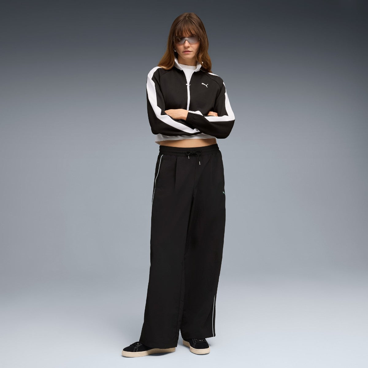 PUMA T7 PIQUE RELAXED CROPPED TRACK JACKET プーマ T7 ピケ リラックスド クロップド トラックジャケット 636779【レディース トラックジャケット メンズ スポーツジャケット ストリートジャケット 26SS】