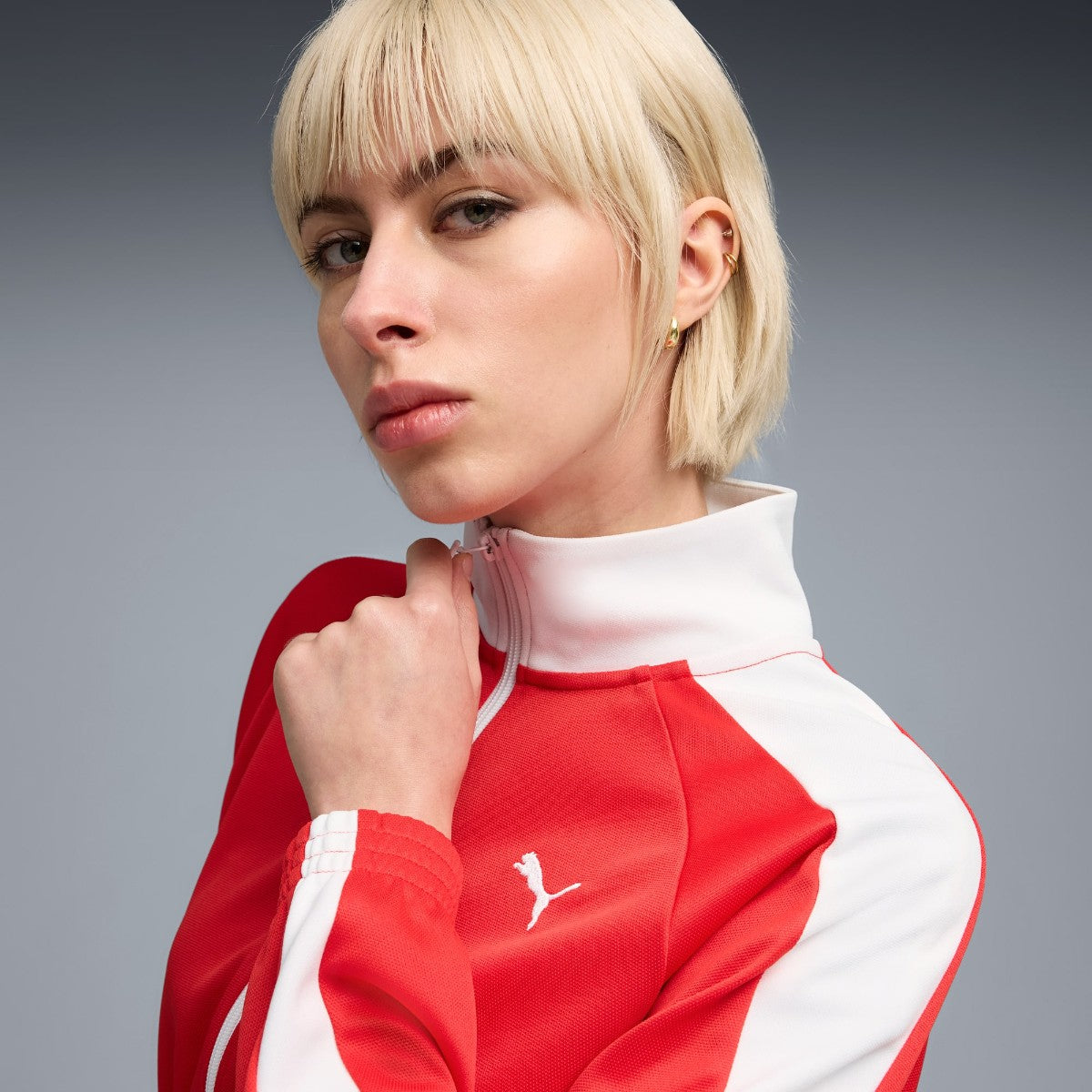 PUMA T7 PIQUE RELAXED CROPPED TRACK JACKET プーマ T7 ピケ リラックスド クロップド トラックジャケット 636779【レディース トラックジャケット メンズ スポーツジャケット ストリートジャケット 26SS】