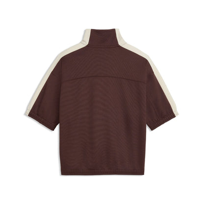 PUMA WNS SHORT SLEEVE TRACK JACKET プーマ ウィメンズ ショートスリーブ トラックジャケット 636871【レディース アウター スポーツウェア フルジップ ジャケット スタンドカラー 26SS】