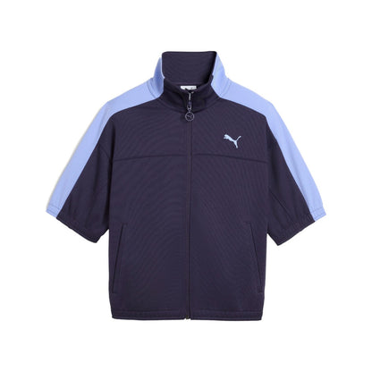 PUMA WNS SHORT SLEEVE TRACK JACKET プーマ ウィメンズ ショートスリーブ トラックジャケット 636871【レディース アウター スポーツウェア フルジップ ジャケット スタンドカラー 26SS】