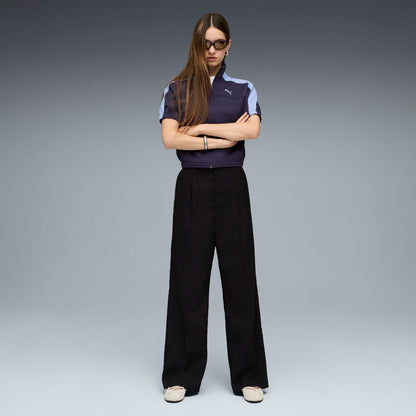 PUMA WNS SHORT SLEEVE TRACK JACKET プーマ ウィメンズ ショートスリーブ トラックジャケット 636871【レディース アウター スポーツウェア フルジップ ジャケット スタンドカラー 26SS】