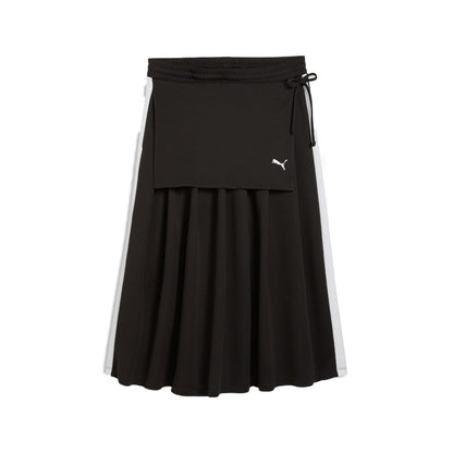 PUMA T7 MIDI PLEATED SKIRT WNS プーマ  T7 ミディ プリーツ スカート 636872【レディース プリーツスカート ミディスカート ミドル丈スカート ウエストゴムスカート 26SS】