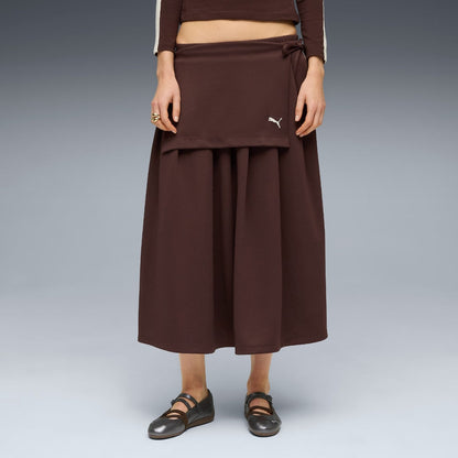 PUMA T7 MIDI PLEATED SKIRT WNS プーマ  T7 ミディ プリーツ スカート 636872【レディース プリーツスカート ミディスカート ミドル丈スカート ウエストゴムスカート 26SS】