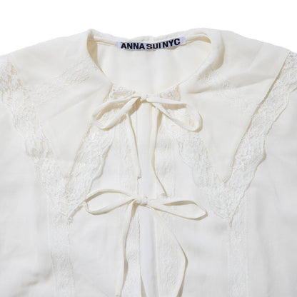 ANNA SUI NYC Dreamy Blouse アナスイ エヌワイシー ドリーミーブラウス 16110372【レディース シースルー ブラウス レース 26SS】