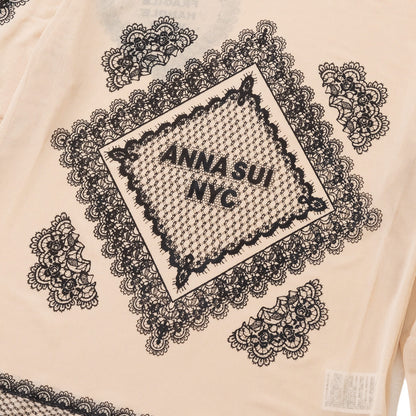 ANNA SUI NYC RACE PRINT SHEER TOP アナスイ エヌワイシー レースプリントシアートップス 16112356【レディース シアートップス 長袖 レースプリント レイヤード 透け感 26SS】