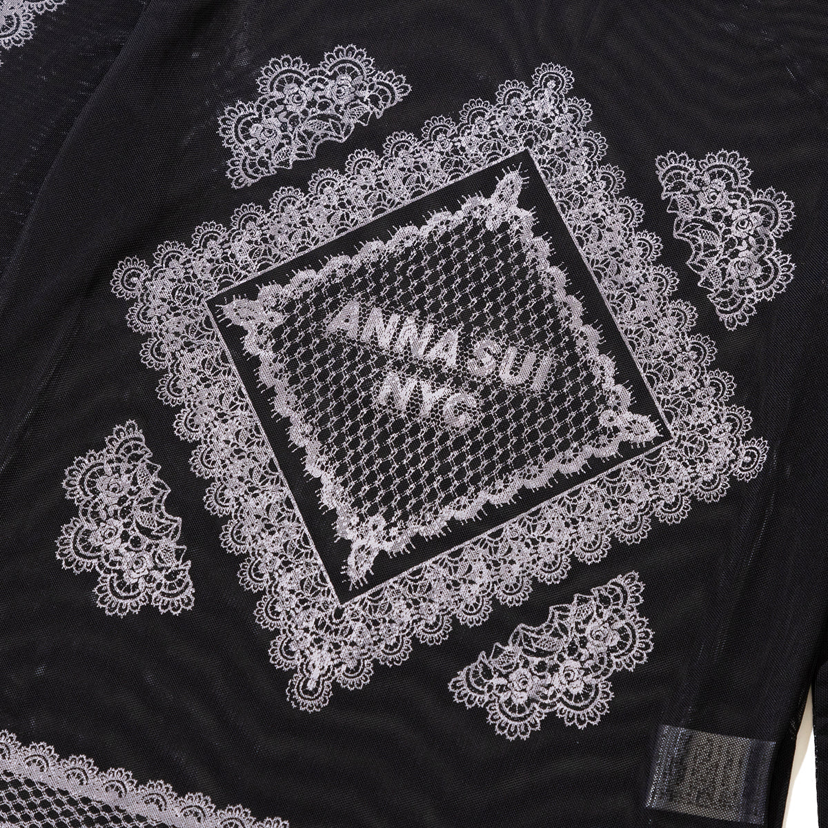 ANNA SUI NYC RACE PRINT SHEER TOP アナスイ エヌワイシー レースプリントシアートップス 16112356【レディース シアートップス 長袖 レースプリント レイヤード 透け感 26SS】
