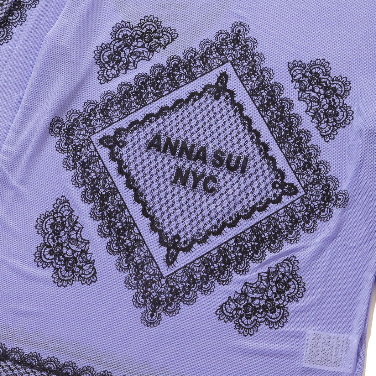 ANNA SUI NYC RACE PRINT SHEER TOP アナスイ エヌワイシー レースプリントシアートップス 16112356【レディース シアートップス 長袖 レースプリント レイヤード 透け感 26SS】
