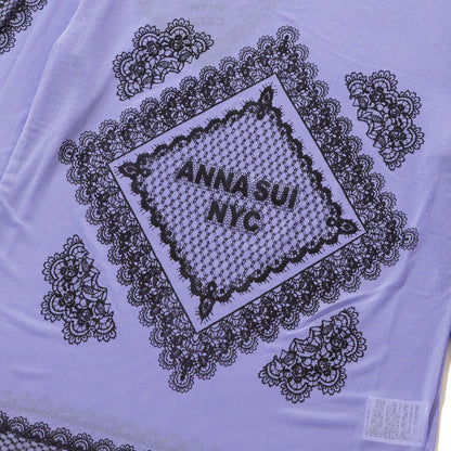 ANNA SUI NYC RACE PRINT SHEER TOP アナスイ エヌワイシー レースプリントシアートップス 16112356【レディース シアートップス 長袖 レースプリント レイヤード 透け感 26SS】
