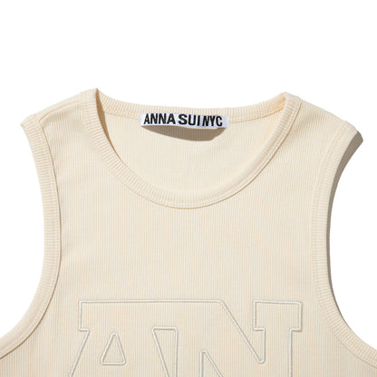 ANNA SUI NYC TRIM LOGO TANK TOP アナスイ エヌワイシー トリミングロゴタンクトップ 16115371【レディース ノースリーブトップス タンクトップ レディース トップス 夏 レディースファッション 26SS】