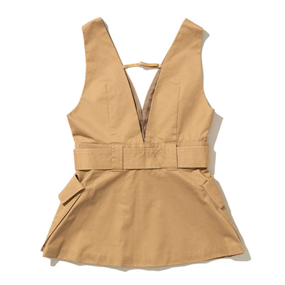 ANNA SUI NYC Chino Vest アナスイ エヌワイシー チノ ベスト 16116383【レディース コットン素材 ベルト付き 26SS】