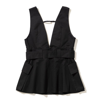 ANNA SUI NYC Chino Vest アナスイ エヌワイシー チノ ベスト 16116383【レディース コットン素材 ベルト付き 26SS】
