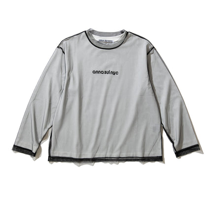 ANNA SUI NYC MESH LAYERED LONG T-SHIRT アナスイ エヌワイシー メッシュレイヤードロングTシャツ 16117351【レディース メッシュトップス レイヤード オーバーサイズ 26SS】